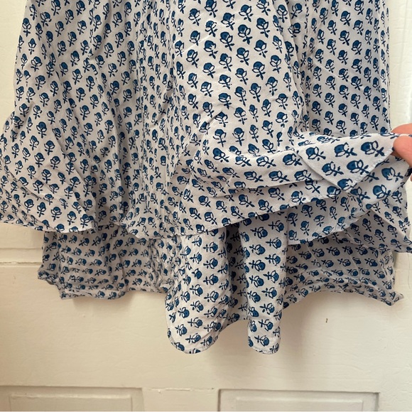 Rebecca Taylor Silk Blue and White Patterned Dress - Picture 4 of 11